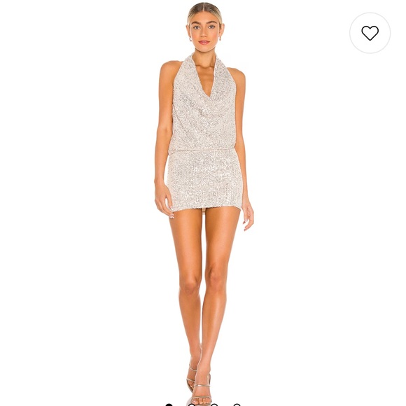Lovers + Friends Dresses & Skirts - Lovers + Friends Sparkling Silver Mini Dress